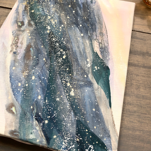 秋の天の川 【原画 F3キャンバス】 #星空#抽象画#絵画#インテリア