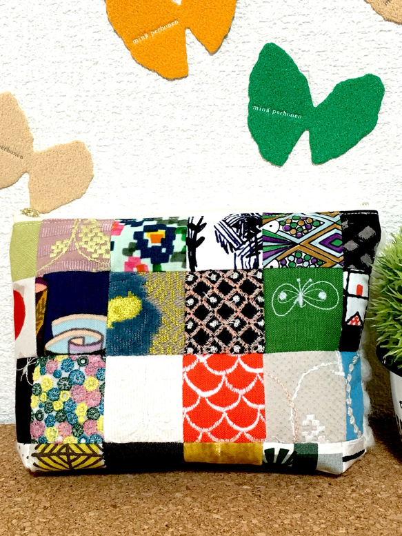 ミナペルホネン・ハンドメイド☆別まち有り・パッチワークポーチ