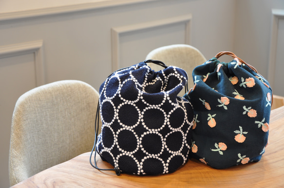 受注生産】ミナペルホネンハンドメイド 巾着バッグ〝skip〟 その他