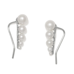 5 pearl clip pierce / earcuff (SV925) 2枚目の画像