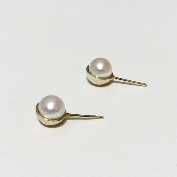 Pearl cap pierce (SV925GP) 2枚目の画像