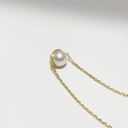 Pearl cap necklace (SV925GP) 2枚目の画像
