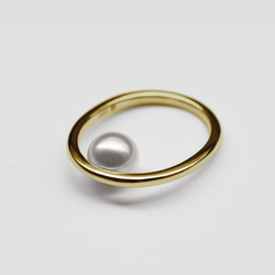 內珍珠環（SV925-GP） 第2張的照片