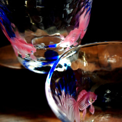 金魚鉢のようなペア冷茶グラス 5枚目の画像