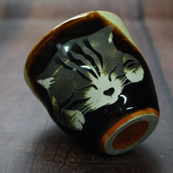 自作陶器シリーズ「眠り猫の湯呑み37」 2枚目の画像