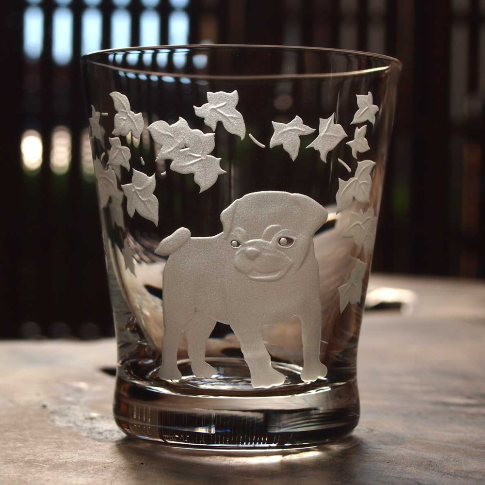 犬ロックグラス「パグ」