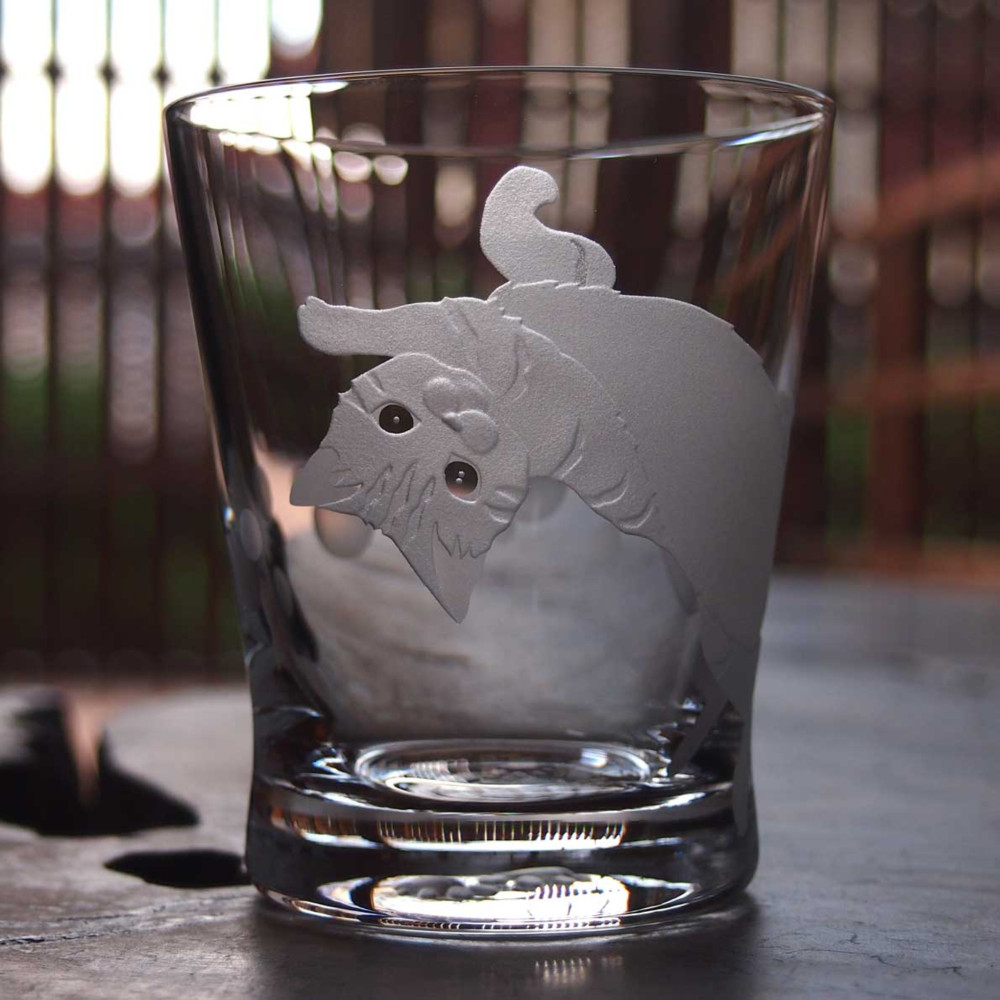 猫ロックグラス・マグカップ「ヘソ天」