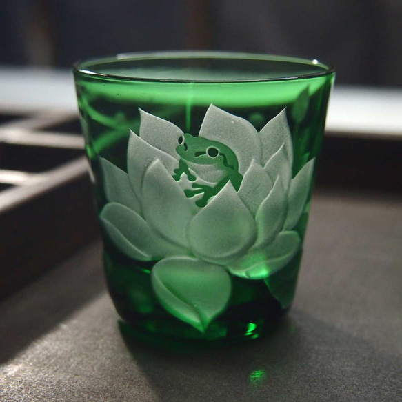 ウランガラス　ぐい呑　ショットグラス　橙 ウランガラス ぐい呑 ショットグラス 橙