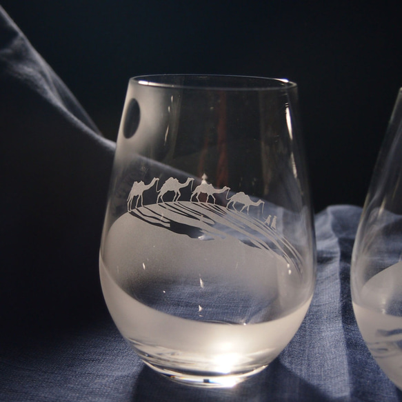 「月の砂漠」ワイン・ビール・ウォーターグラス 2枚目の画像