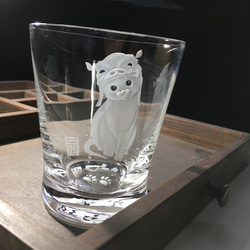 猫ロックグラス「干支シリーズ・亥」 5枚目の画像