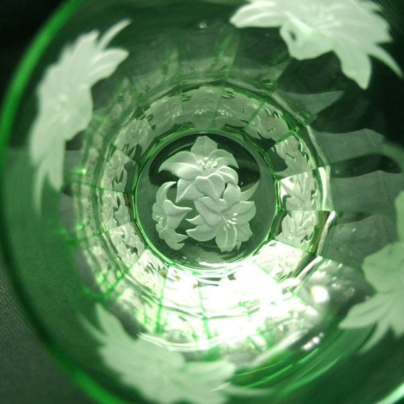 切子ロックグラス「ゆり」 4枚目の画像