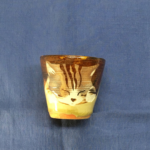 自作陶器シリーズ「眠り猫の湯呑み2」 5枚目の画像