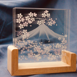 立体桜オブジェ「富士遠景」 1枚目の画像