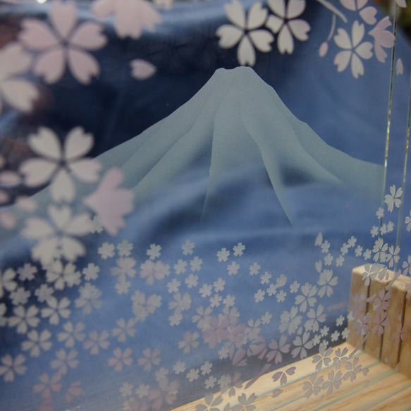 立体桜オブジェ「富士遠景」 4枚目の画像