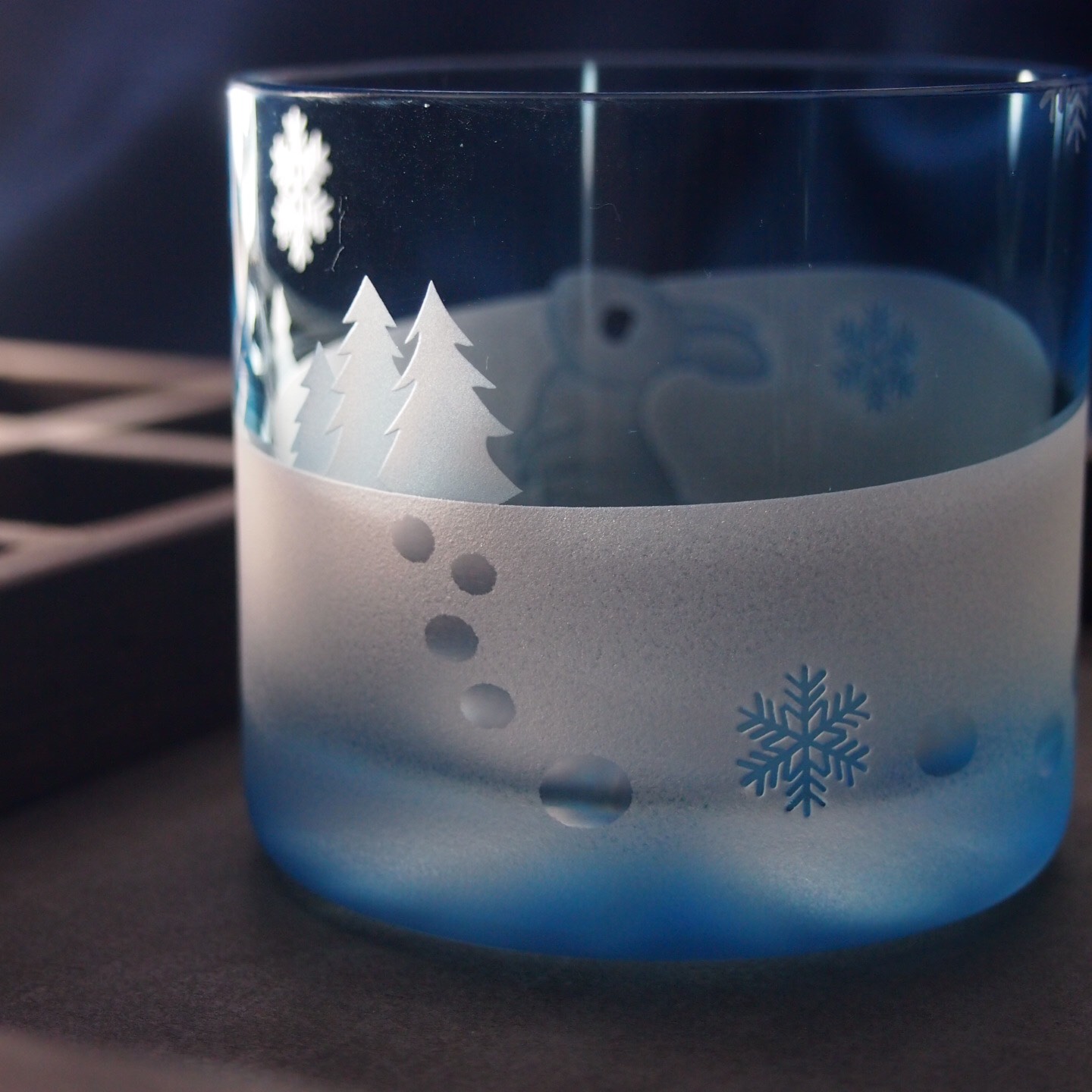 ショートロックグラス「雪うさぎ」