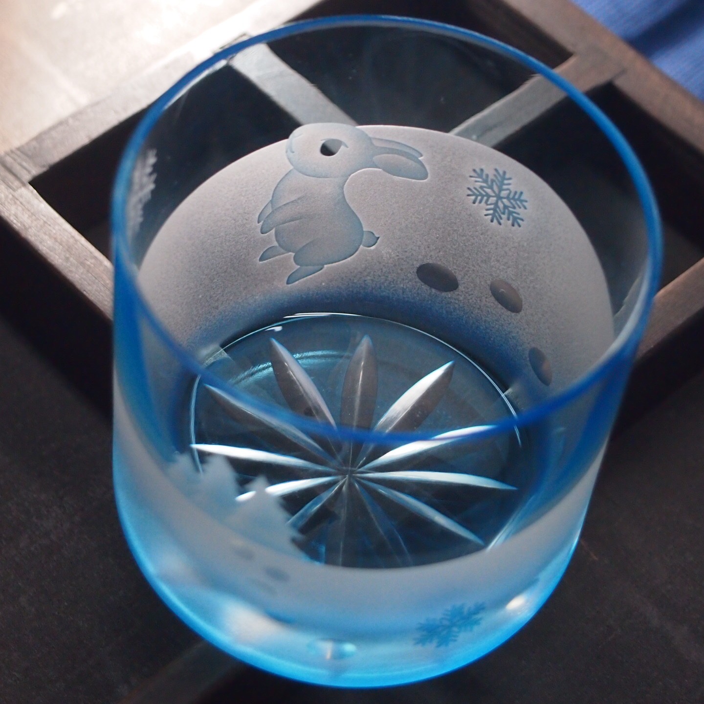 ショートロックグラス「雪うさぎ」