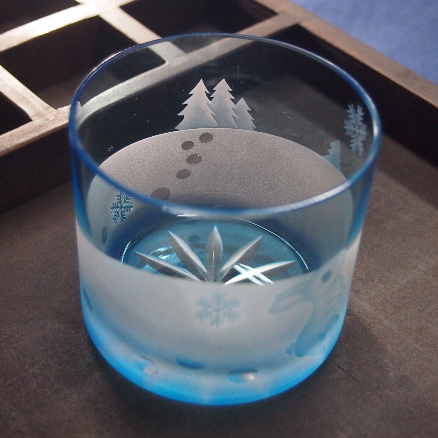 ショートロックグラス「雪うさぎ」