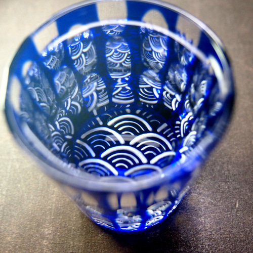 切子盃「青海波」 グラス 自由工房 通販 7697492｜Creema(クリーマ)