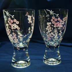 ペアワイングラス「枝垂れ桜」 1枚目の画像