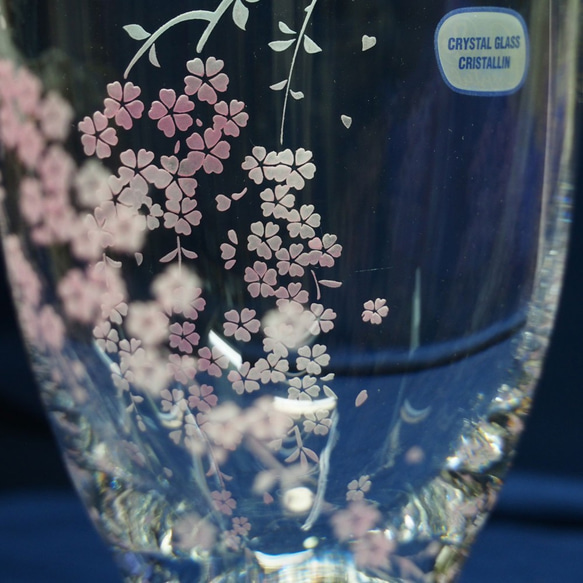 ペアワイングラス「枝垂れ桜」 4枚目の画像