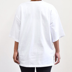 *【限價1444日元優惠】Ladies Big Silhouette T-shirt Leather Tag White TC0 第3張的照片