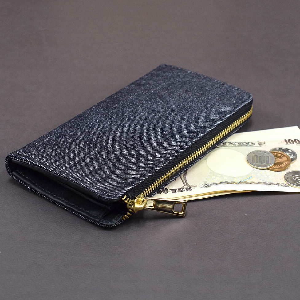 J6 【極美品】 デニム長財布
