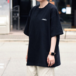 【完売】超厚手 厚手 ビッグシルエット Tシャツ ユニセックス 9.1オンス ゆったり ブラック TA023 1枚目の画像