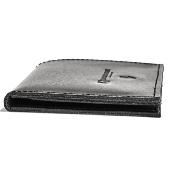 栃木レザー 薄い蓋のない財布 四角い コンパクト財布 ミニ財布 二つ折り財布 ギフト 財布 ワイン JAW020 5枚目の画像