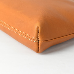 【小さくても大容量。4Wayマルチバッグ】栃木レザー クラッチバッグ メンズ キャメル JAB009 9枚目の画像