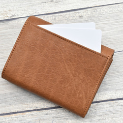 ※二つ折り財布 ミニ財布 コンパクト 本革 薄い 手のひらサイズ スリム HAW006-MO 9枚目の画像