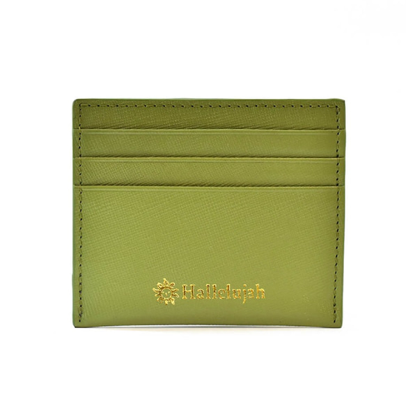 フラグメントケース ミニ財布 財布 コンパクト 本革 薄い 薄型 小さい 防水 手のひらサイズ グリーン HAW019 3枚目の画像
