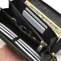 【限量庫存清倉特賣】全皮長款錢包，L型拉鍊，紅色，Outlet_HAW009-MO 第5張的照片