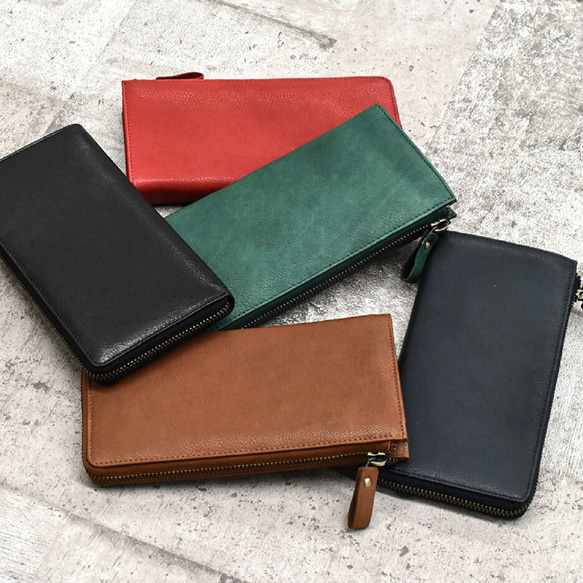 【限量庫存清倉特賣】全皮長款錢包，L型拉鍊，紅色，Outlet_HAW009-MO 第10張的照片