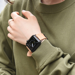 Apple Watch 櫪木皮革 相容於所有型號錶帶 皮革錶帶 Apple Watch 2 色 JAK083 第4張的照片