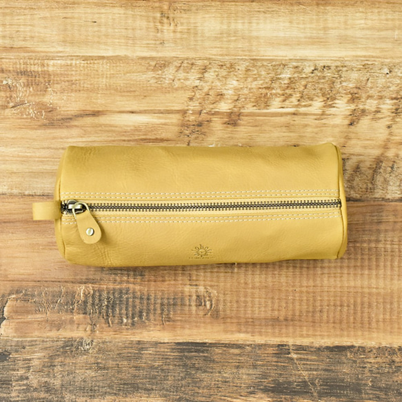 【限量特價】真皮大號筆袋（筆套），男女通用，駝色，HAK015 第3張的照片