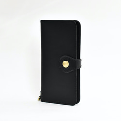IC卡智能手機保護套 智能手機保護套 安卓真皮 iPhone14 黑色 JAK068 第2張的照片