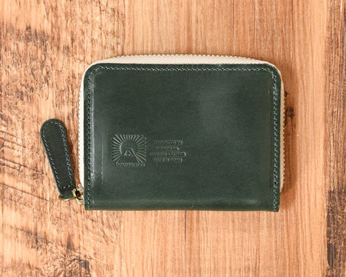 受注製作【COIN CASE】馬蹄型小銭入れ ダークグリーン | 革財布