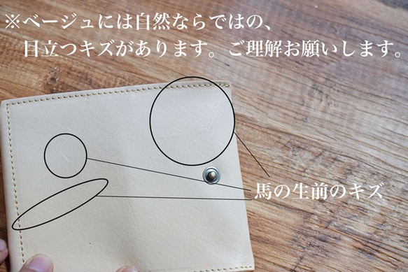 Himeji Horse 皮革名片夾名片盒飾有拉拉皮革天然刻字 JAK001 第6張的照片