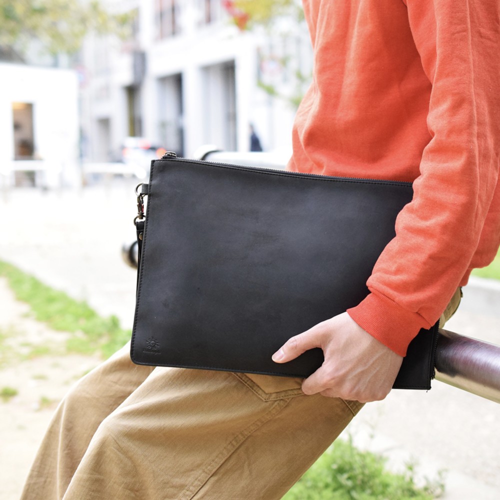 新品 プレミアムな本革キューブバッグ 黒モノクロームPM18 オレンジbox付き 楽天市場】楽天ランキング1位獲得！バッグインバッグ付本革