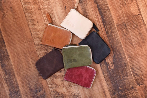 姫路産 馬革 L型コインケース 財布 手もみ シュリンク加工 カラー6色 ギフト JAK015 7枚目の画像