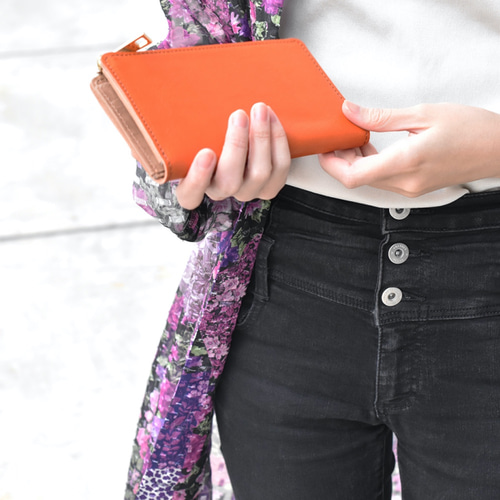 在庫限りの特選SALE】長財布 栃木レザー L字ファスナー スキミング防止