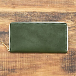 【美品】UABONI グリーンレザー長財布 高級革>フランスレザー使用 長財布（グリーン） 長財布 Hazuki