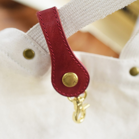 [限1分]姬路產的馬皮革黃銅鈕扣錶帶鑰匙鏈牛皮真皮皮革禮物黃色 第4張的照片