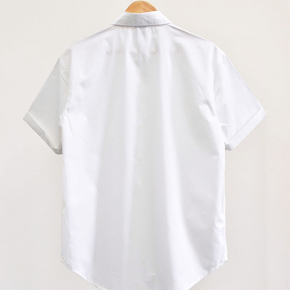 工作襯衫開領襯衫個人物品皮牌真皮棉棉白色TA011 第10張的照片
