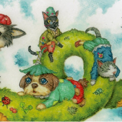 原画】『キノコワタリ』（動物・森・犬・猫・植物）
