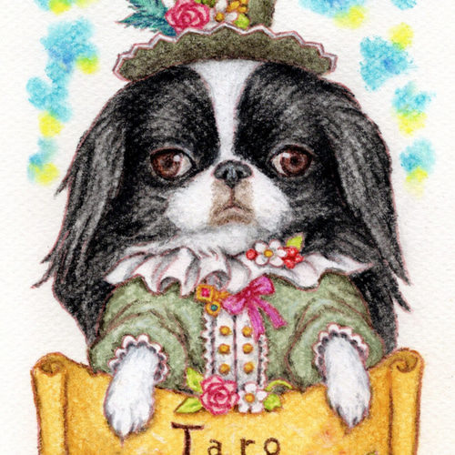 【ペット画ミニサイズ】オーダー制作　犬　猫　動物　イラスト 0_e3abf0cdf02dd36d95ae32a500a4