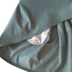 【Itoさまオーダー品】リバティポケットのコーデュロイスカート/スモークブルー/モーブ/130/110 4点セット 5枚目の画像