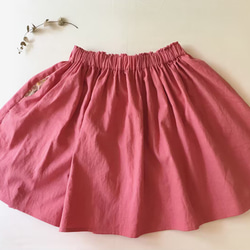 ベッツィ/リバティポケットのギャザースカート/ピンク/100〜160 4枚目の画像