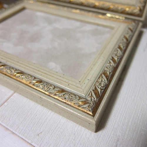 3way ＊フォトフレーム トレイ＊写真立てL判・アンティーク調w/g