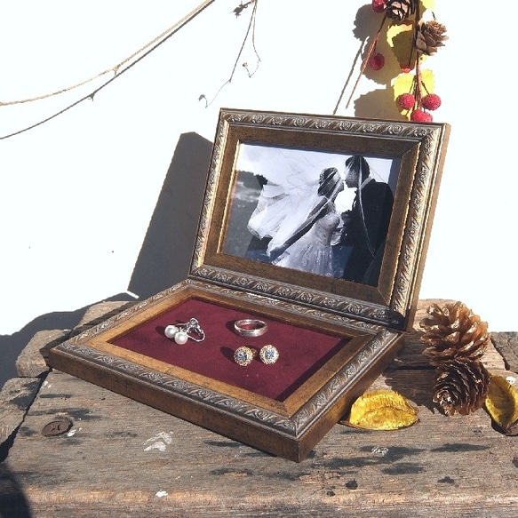 古材レトロガラスフレーム 3枚セット　ハンドメイド作品額　写真たてフォトフレーム 楽天市場】額縁 レトロ アンティーク フレーム フォトフレーム